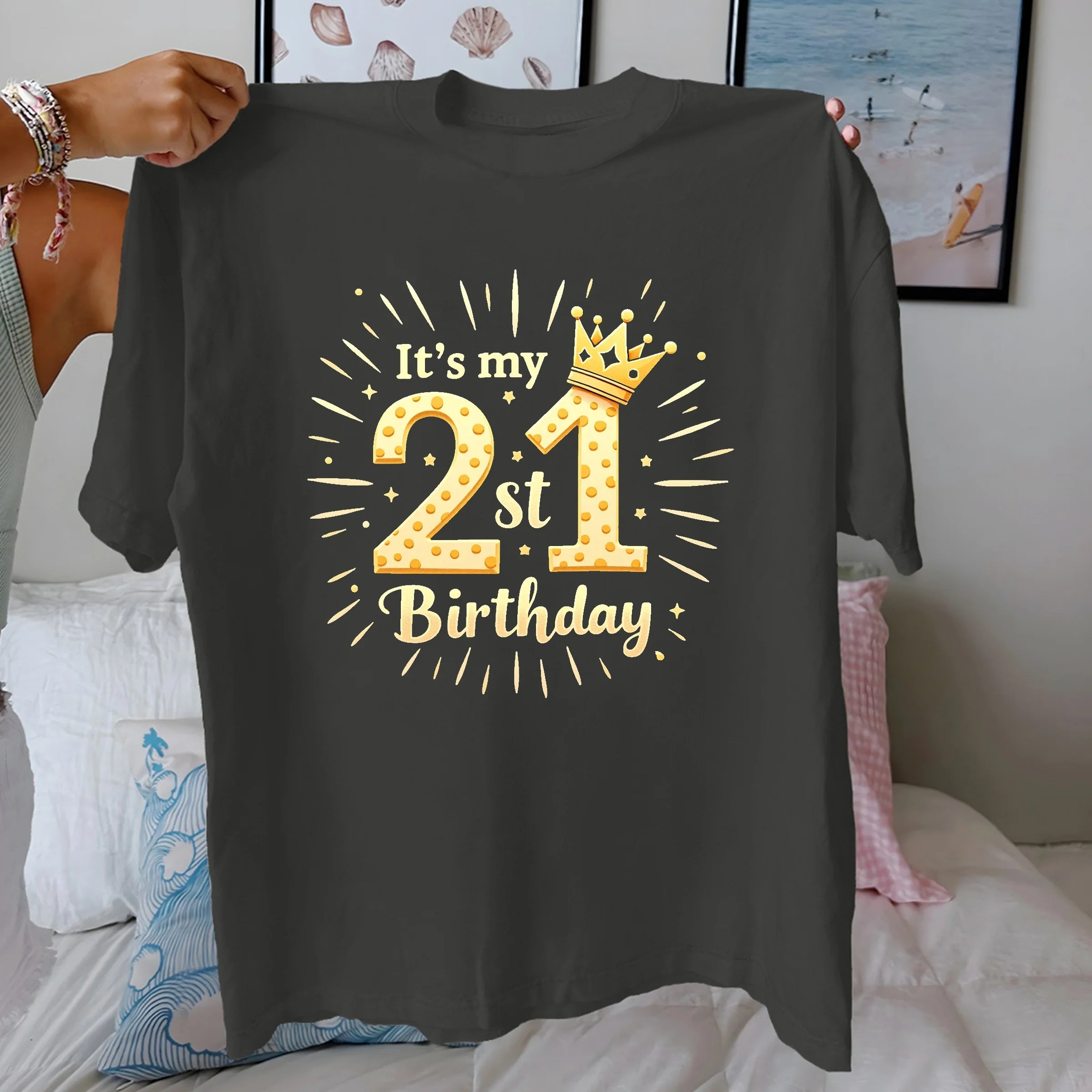 It s my 21st Birthday  pure cotton women's Tshirt comfort fit