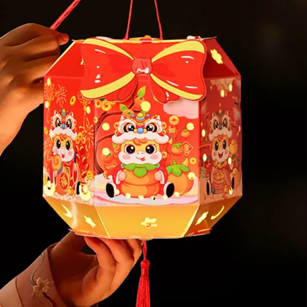Ancient Chinese New Year Lantern Cartoon Luminous 2026 Horse Year Lantern Traditional with Tassel Handheld Lantern Kindergarten