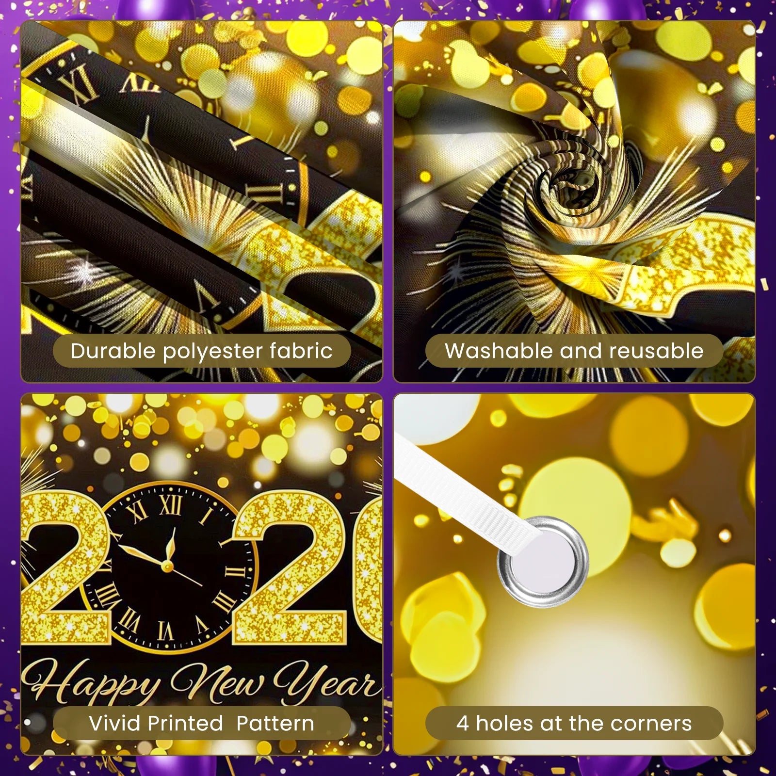 2026 Happy New Year Theme Party Background Banner New Year Celebrate Family Party Decoration Photo Background Decoration