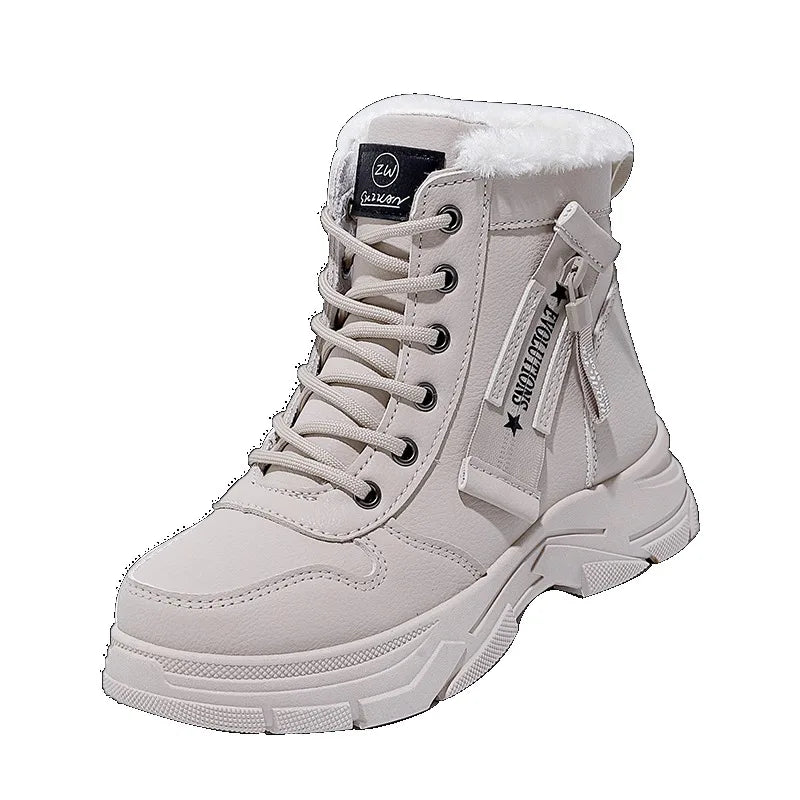 Winter Snow Boots for Women Solid Color New Casual High-top Shoes Warm Sneakers Platform Comfortable Ankle Boots Shoes for Women
