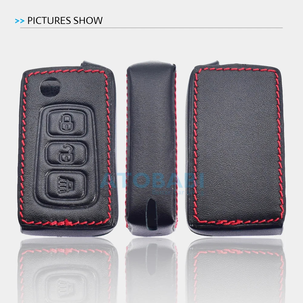 Custodia in pelle per chiavi auto per Great Wall Haval Hover H1 H3 H6 H2 H5 C50 C30 C20R M4 portachiavi pieghevole a 3 pulsanti con telecomando