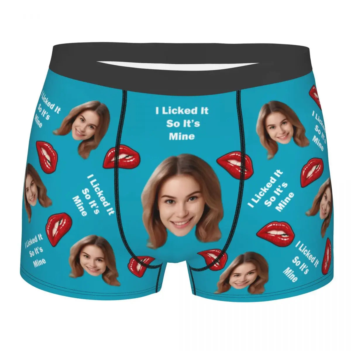 Valentine's Day Men's Personalized Face Photo Custom Underwear Design Your Own Boxer Briefs Panties Underpants For Husband