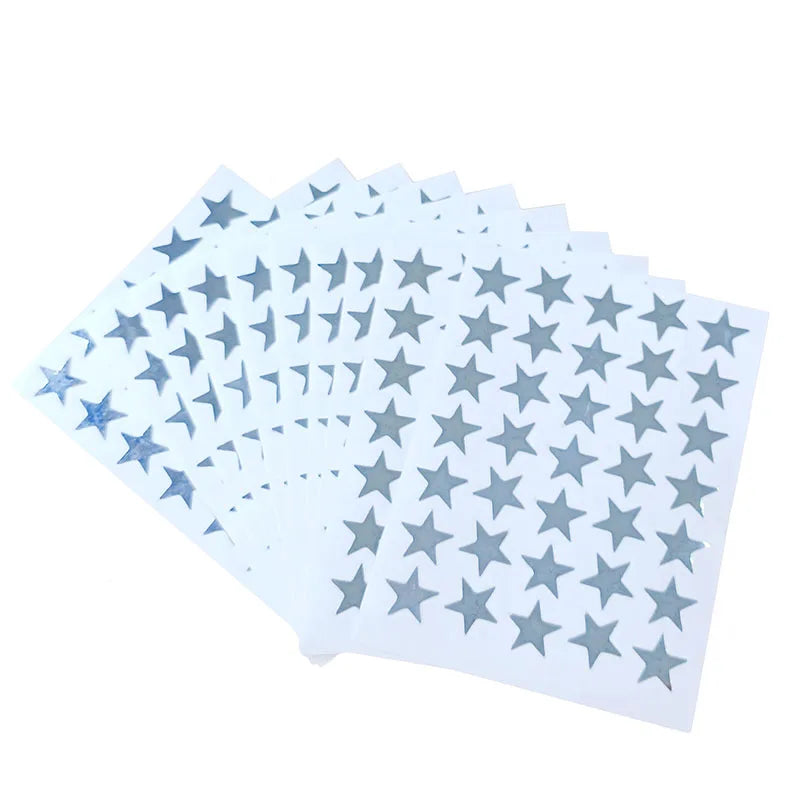 10 Sheets/Pack Gold-Plated Award Glitter Stickers Mother Teacher Praise Label Award Five-Pointed Star Love Sticker