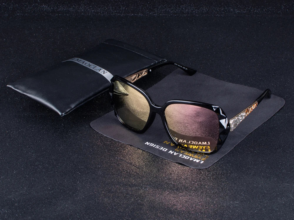 Luxury Brand Design Vintage Polarized Sunglasses Women Ladies Oversized Square Sun Glasses Female Eyewear Oculos UV400 Shades