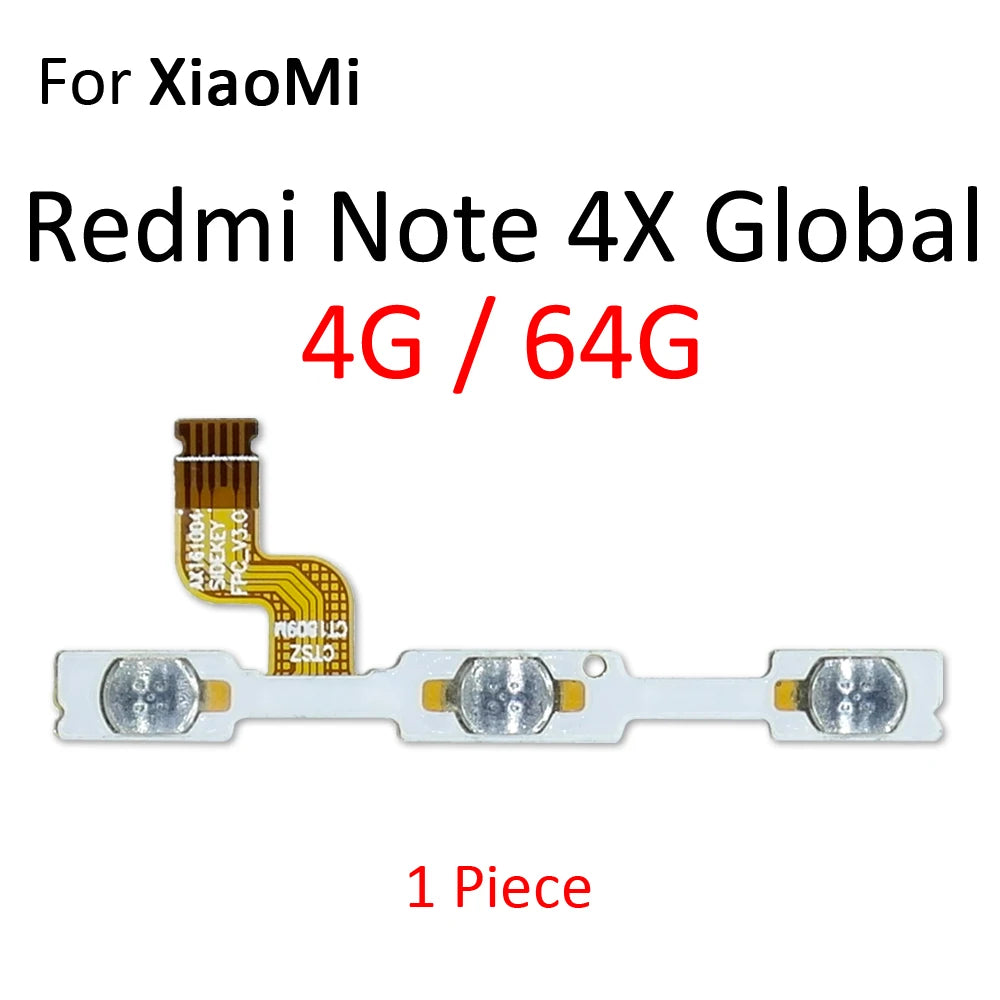For Xiaomi Redmi 3X 3 3S 4A 5 Plus Note 5 5A 2 4 3 Pro Special Edition 4X Global Power Switch On Off Volume Button Flex Cable