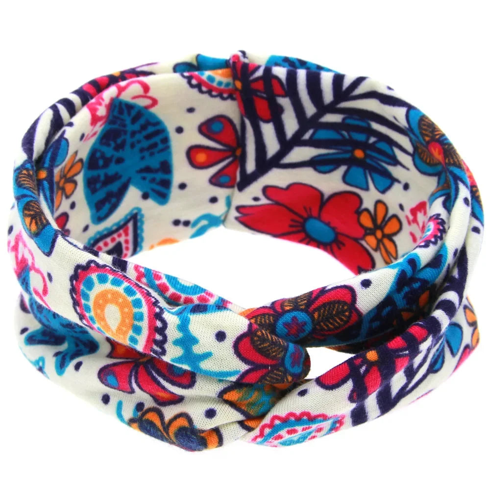 Fashion Baby Top Knot Headbands Kids Headwrap Cotton Flower Cross Elastic Girls Turban Tie Headwear Hair Band Accessories Gifts