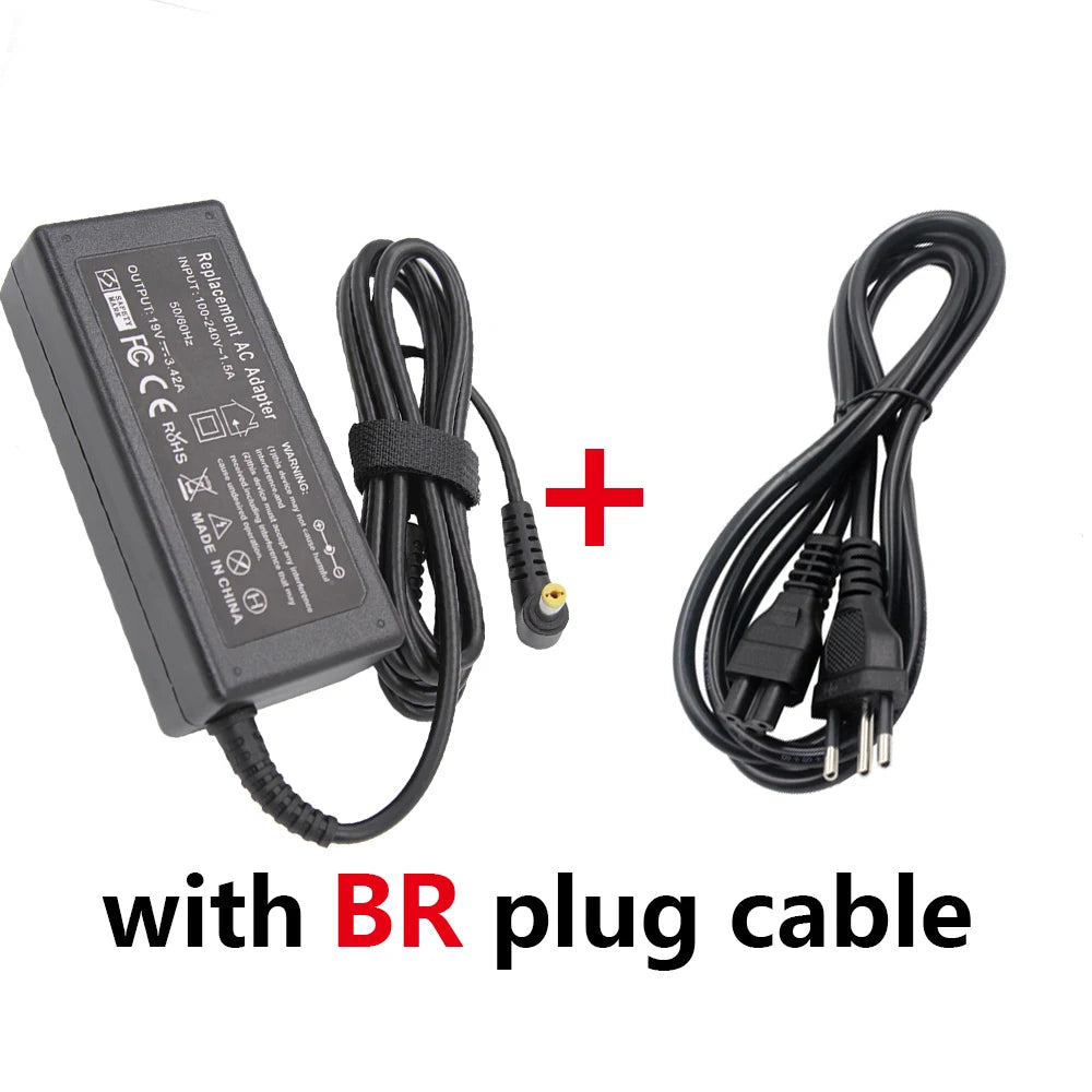 19V 3.42A 65W 5.5*1.7mm AC Laptop Charger Adapter For Acer Aspire 5315 5630 5735 5920 5535 5738 6920 6530G 7739Z Power Supply