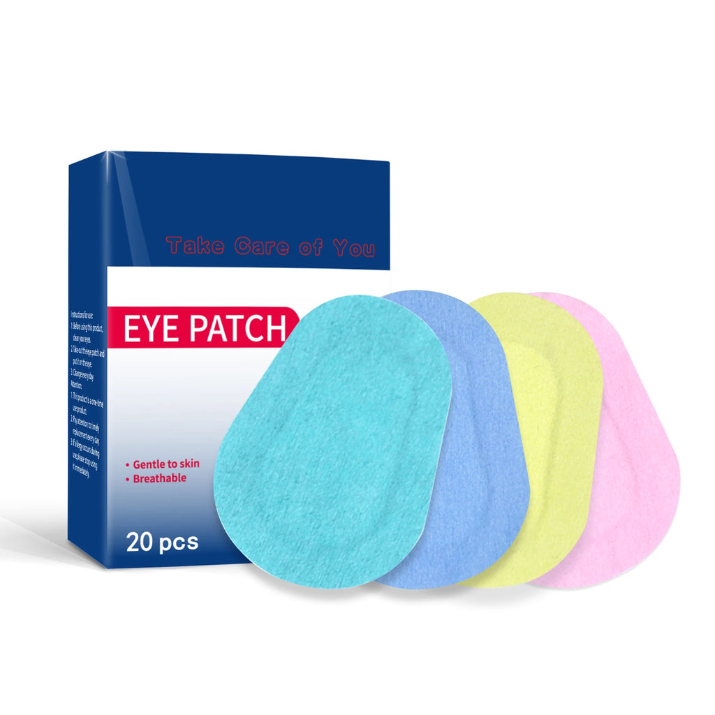 HOT 60PCs/3Boxes Colorful Breathable Eye Patch Band Aid Medical Sterile Eye Pad Adhesive Bandages First Aid Kit 4 COLOR Eye Patc