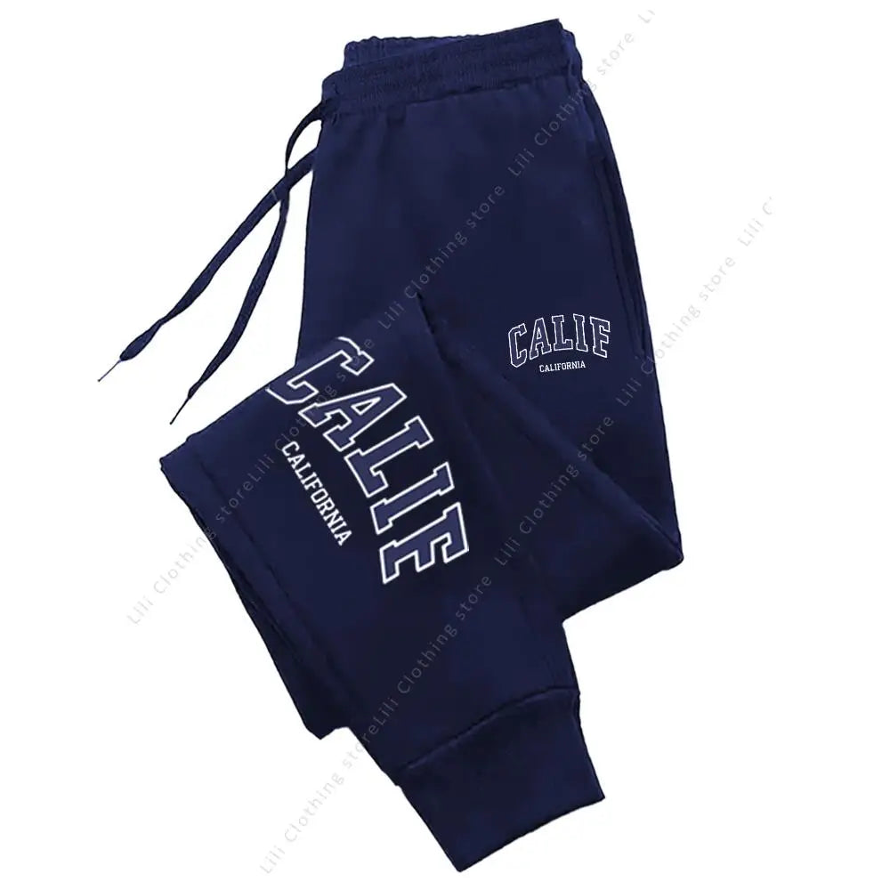 Women's Pants High Quality Trousers Autumn Winter CALIF Letter Print Casual Sports Sweatpants Outdoor Running Jogger Pants Woman