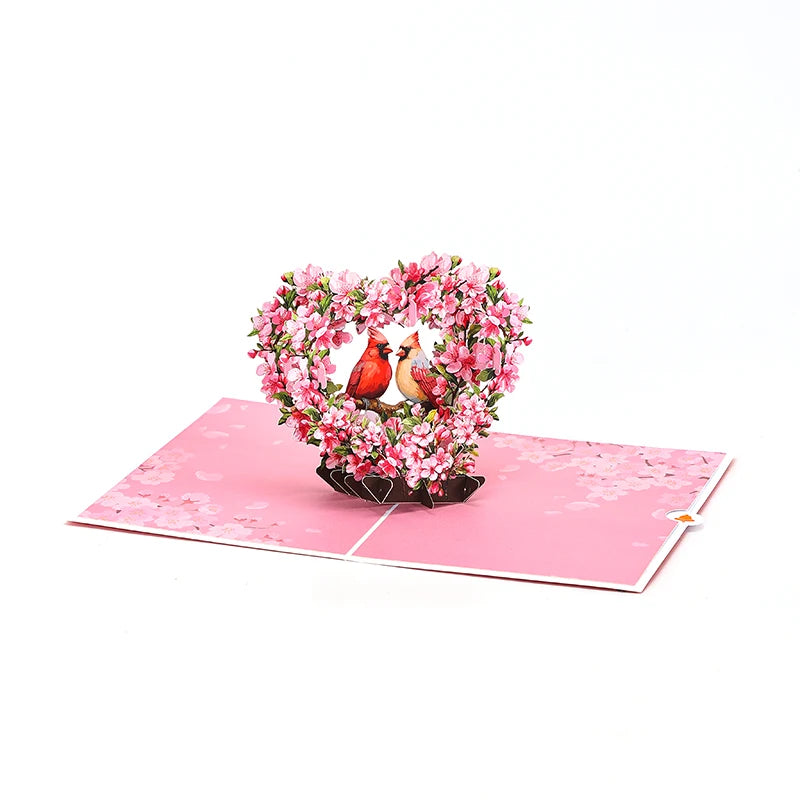 Valentine's Day Valentine Bear Pop Up Three-dimensional Card Greeting Card Creative Gift Card Heart Shape Bear For Couples Wife