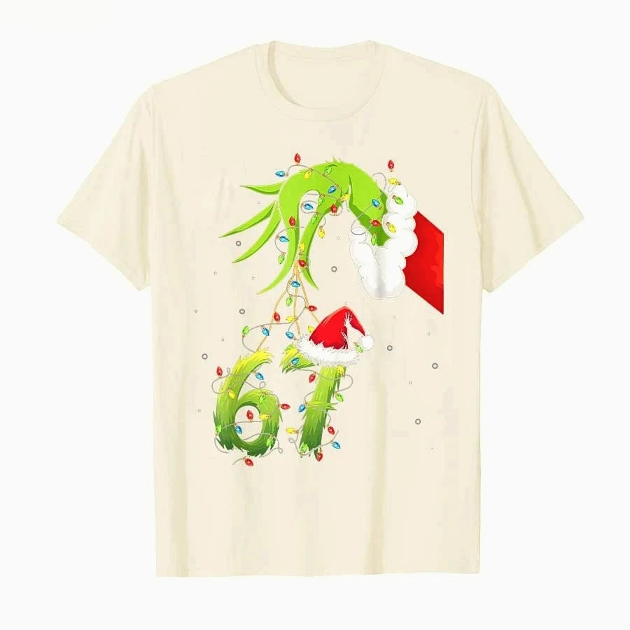 Funny Six Seven 6 7 Meme 67 Xmas Hand Christmas Printed Costume T-shirt for Women T Shirts Short Sleeve Tops Clothing