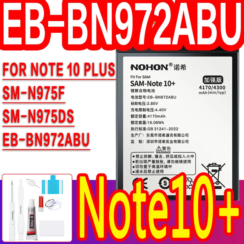 NOHON Battery For Samsung Galaxy S8 S9 Plus S10e S10 S20 Ultra S21 FE S10x Note 10 Plus 8 S7 Edge S6 S5 A50 A30 A30S Batteries