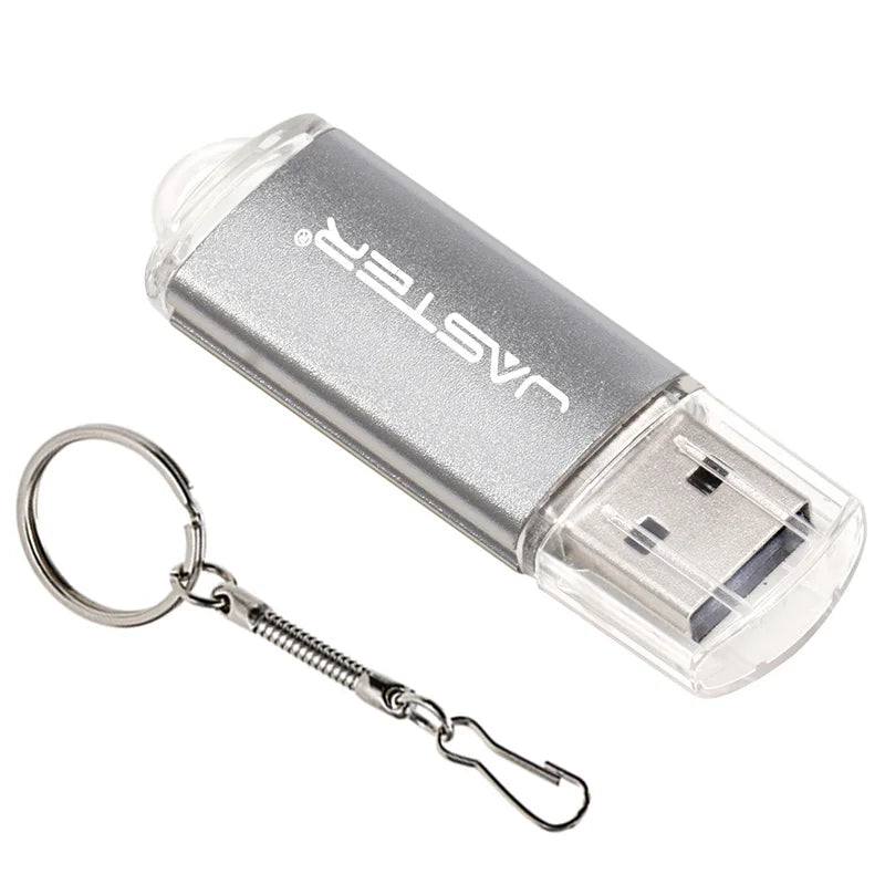 New Portable USB Flash Drives Free Custom Logo Metal Pen Drive With Key Chain Memory Stick 64GB/32GB/16GB/8GB/4GB Pendrive U Di