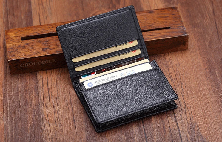 Luxury Fashion Genuine Leather card Wallets men credit card holders women card&ID holder male organizer Business card holder