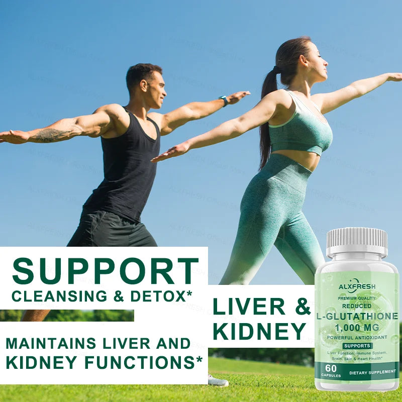 Capsule di glutatione per schiarire la pelle, benefici anti-invecchiamento, sostenere la salute del cervello, aumentare l'energia, alleviare la stanchezza, migliorare l'immunità