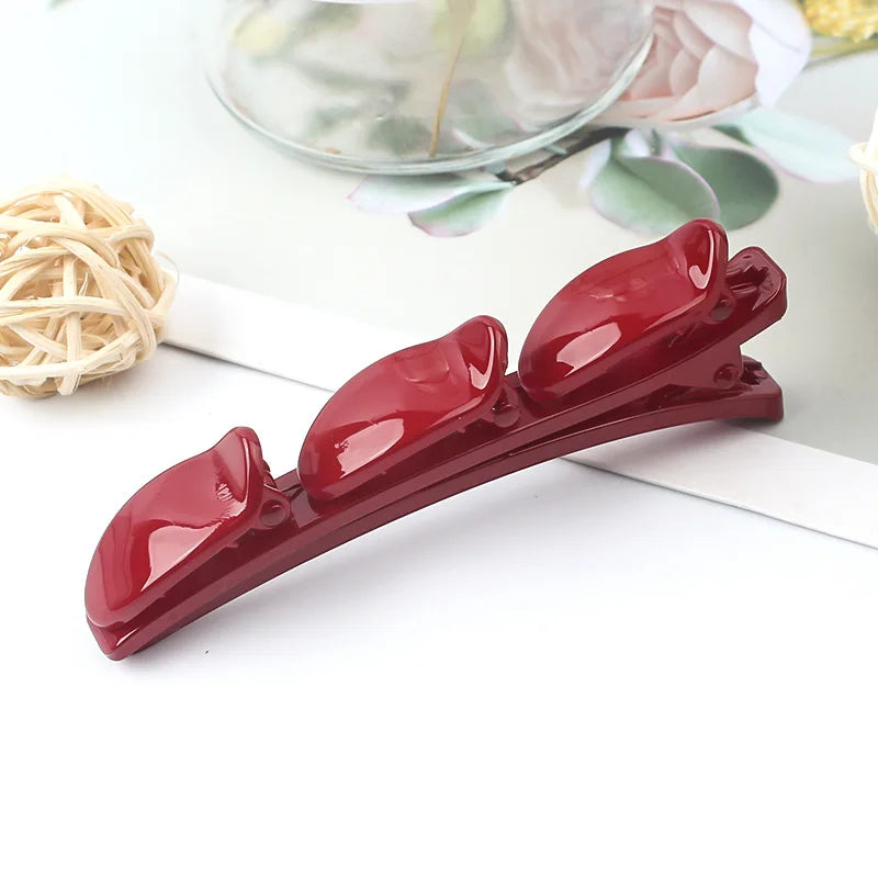 Plastic Edge Clip Hairpin Accessories Plus Size 9CM Fish Beak Hair Clip Multiple Styles Seamless Clip Girls Hair Accessoires