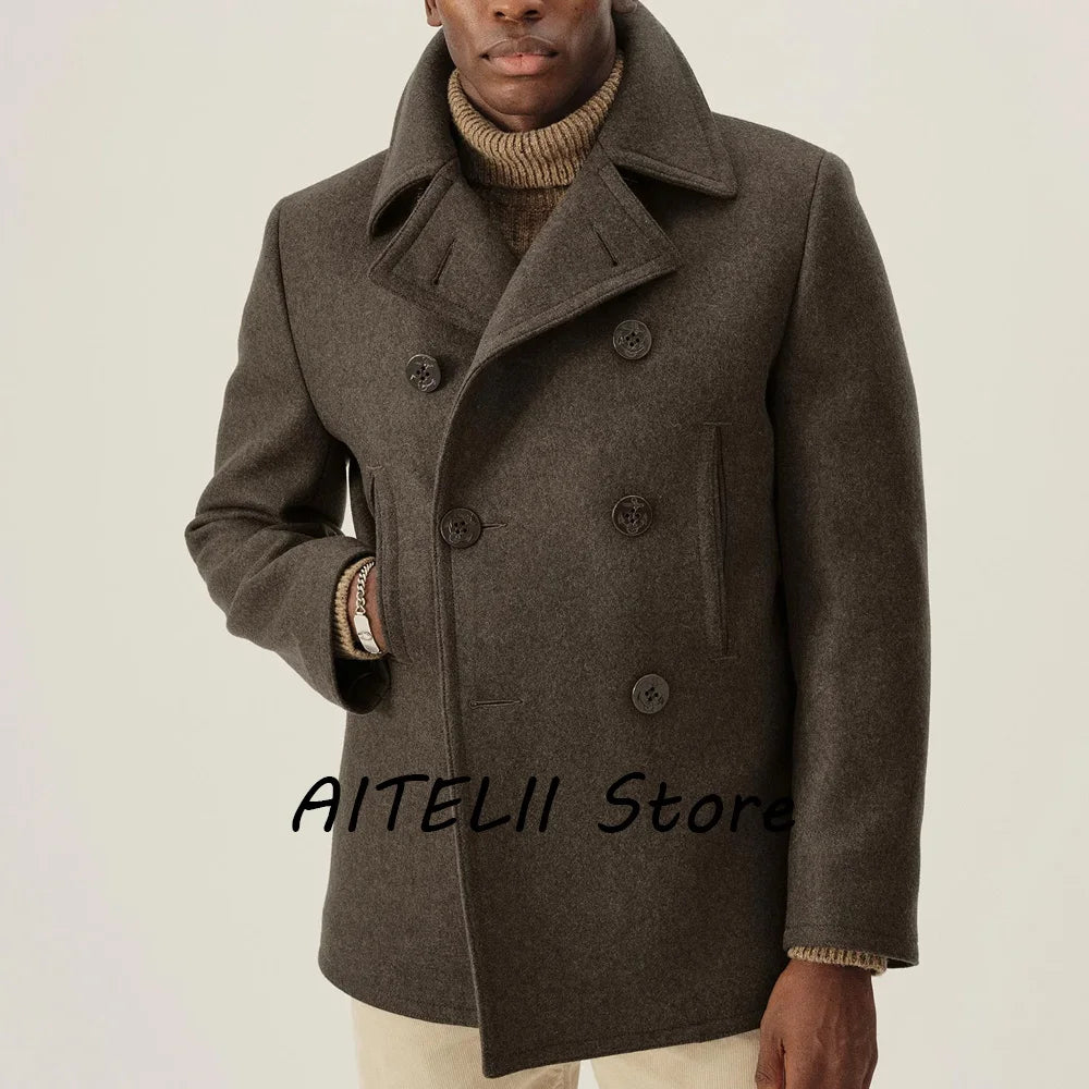 Winter Man Coat Men's Woolen Coat Elegant Men's Coats Mens Jackets Coats Trench Male High Quality Cachet Outerwear New & Luxury
