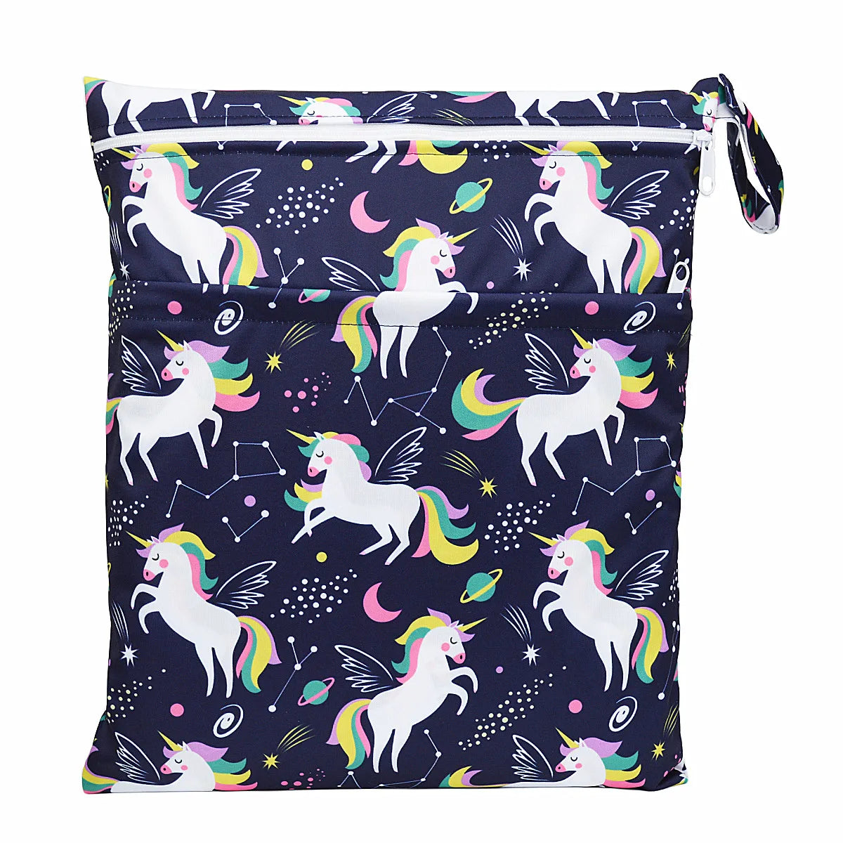 [Sigzagor]1 Wet Dry Bag Diaper Bag Nappy Bag Insert Two Zippered Baby Waterproof Reusable Skull Jack Skeleton 100 Designs