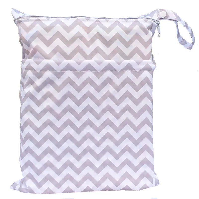 [Sigzagor]1 Wet Dry Bag Diaper Bag Nappy Bag Insert Two Zippered Baby Waterproof Reusable Skull Jack Skeleton 100 Designs