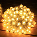 LED Bubble Ball String Lights Golden Glow Battery Operated Indoor Fairy Lights for Wedding Holidays New Year 2026 Decorations
