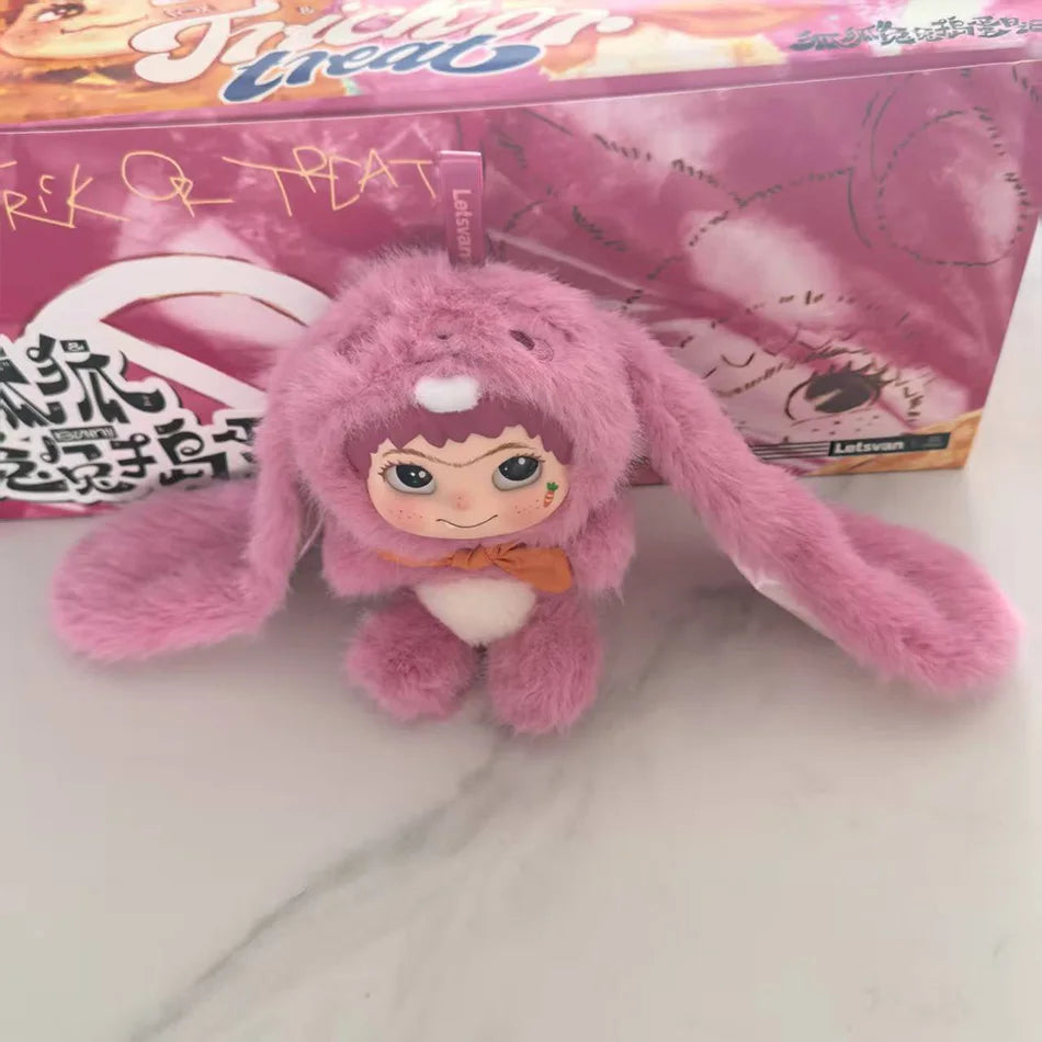 INew Genuine Wakuku Fox And Bunny Trick Treat Series Mystery Box Kawaii Vinyl Doll Plush Toy Kawaii Pendant Collection Toy Gifts