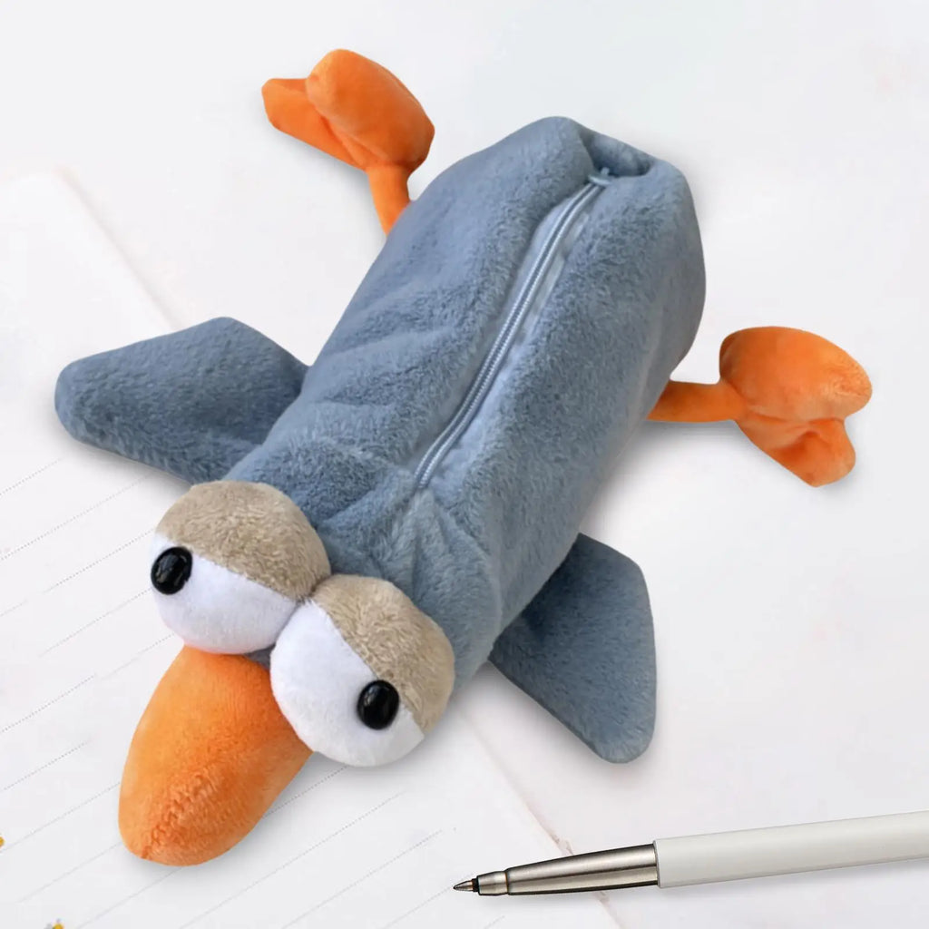 Plush Bird Pencil Case Purse Animal Stationery Pouch for Kids Home Boys and Girls Creative Pencil Marker Holder Organizer School