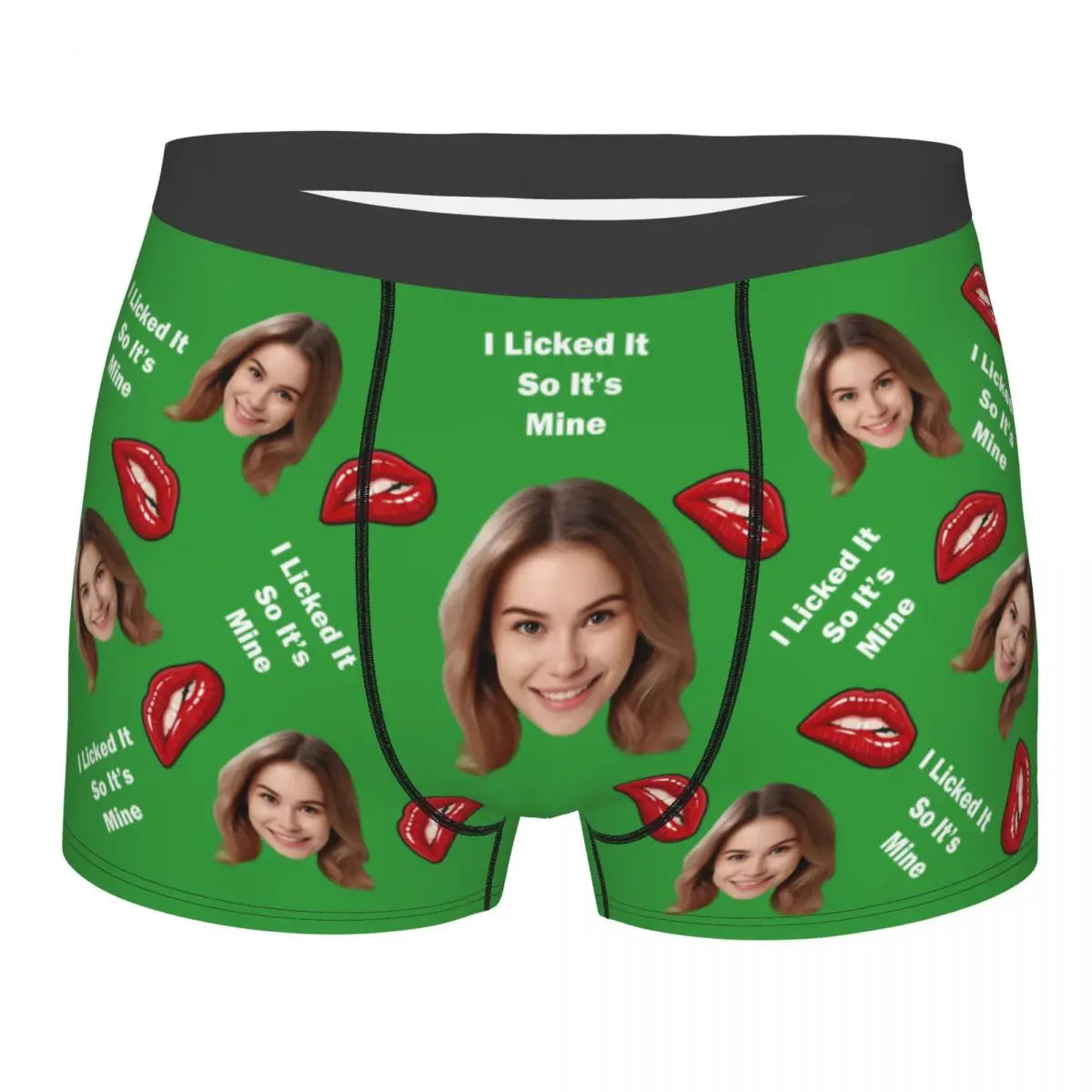 Valentine's Day Men's Personalized Face Photo Custom Underwear Design Your Own Boxer Briefs Panties Underpants For Husband