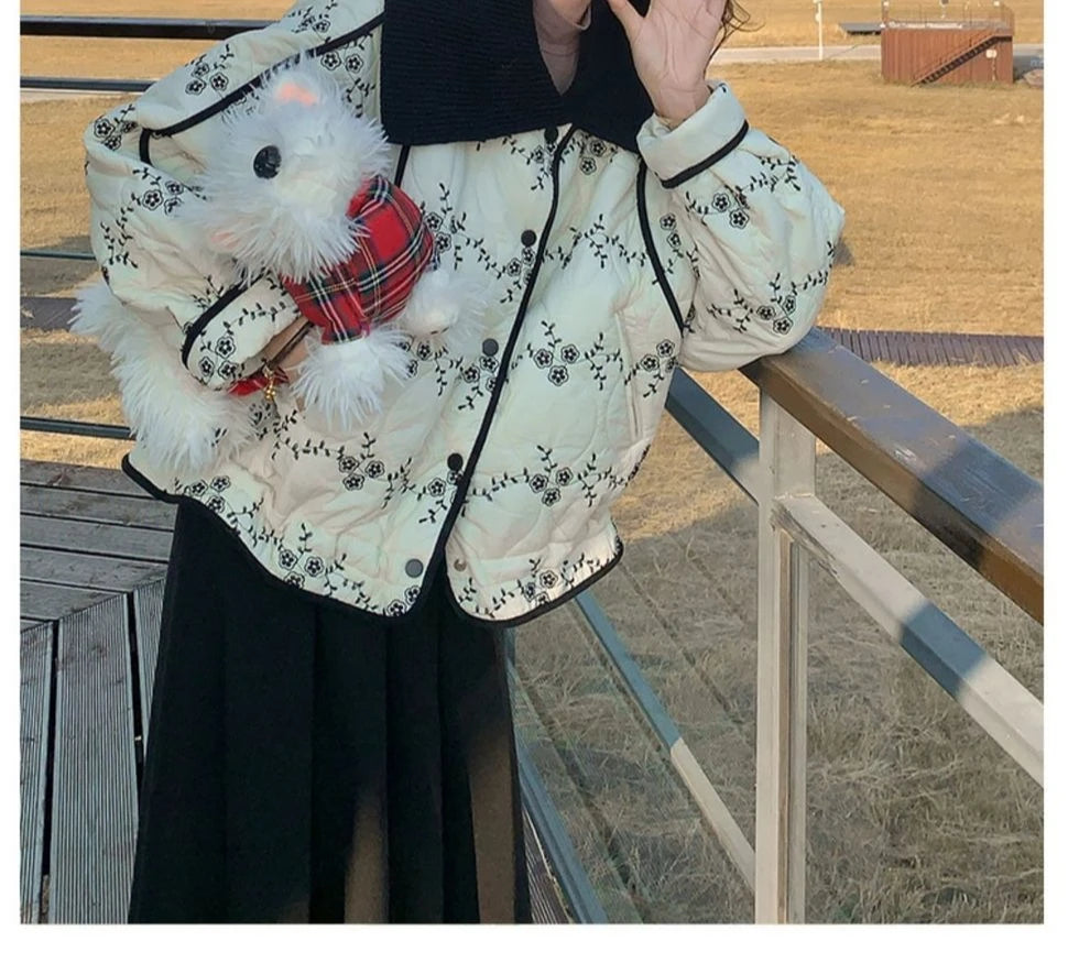 Women's Winter Clothing with Fashionable and Casual Temperament, High-end Warm and Age Reducing Cotton Clothing