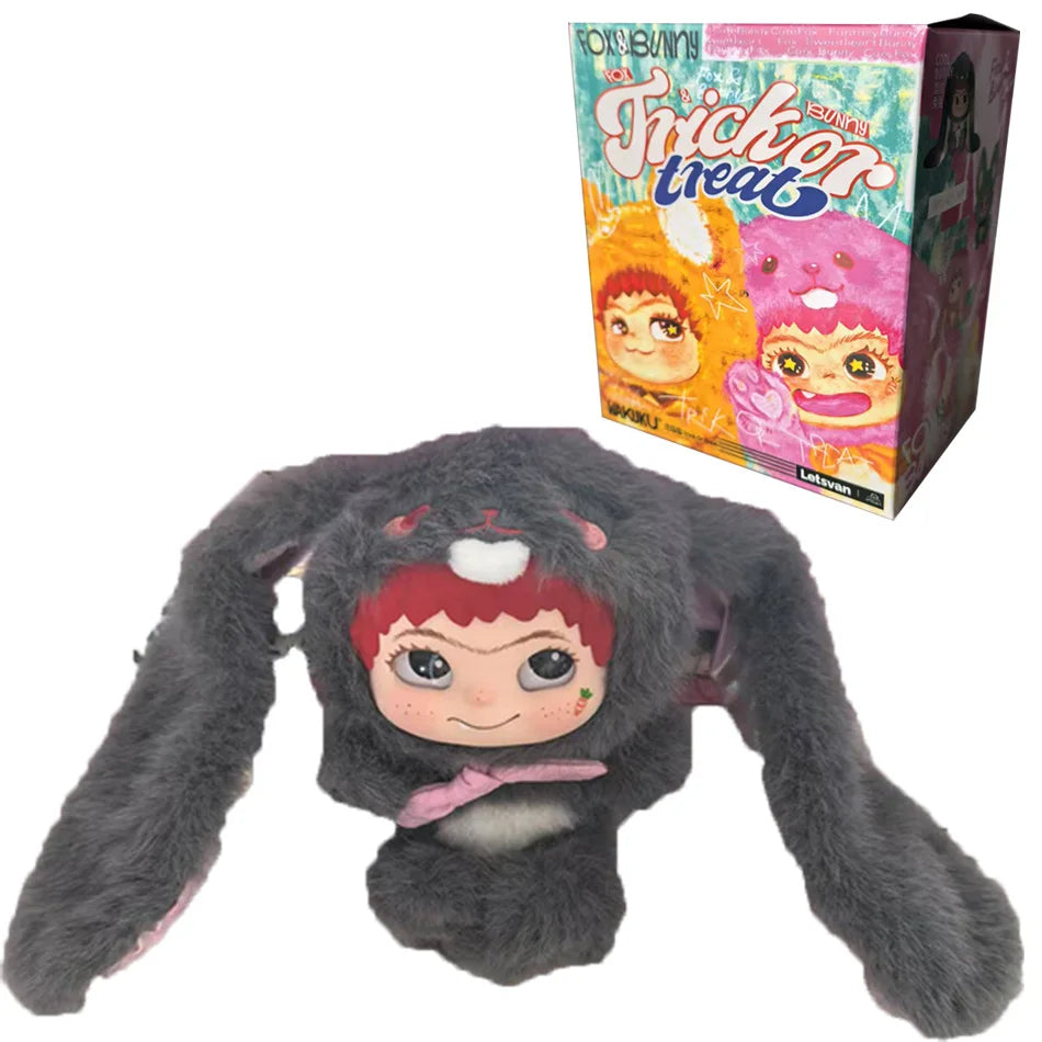 INew Genuine Wakuku Fox And Bunny Trick Treat Series Mystery Box Kawaii Vinyl Doll Plush Toy Kawaii Pendant Collection Toy Gifts