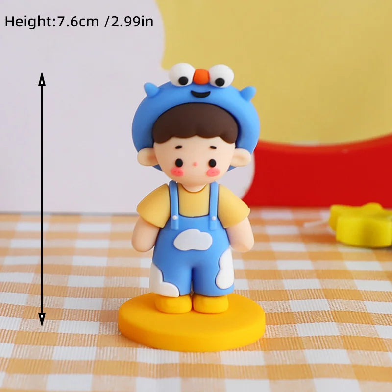 Valentine's Day Casual Wear Boys Girls Cake Decoration Cartoon Personality Couple Confession Doll for Birthday Cake Toppers