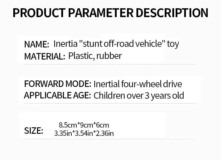 Four Wheel Drive Inertia Push-pull Toy Car-Suitable for Halloween, Christmas, Thanksgiving Gifts