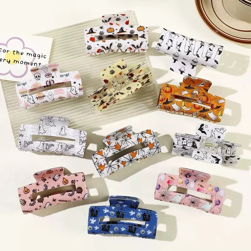 Halloween Theme - With Ghost/Pumpkin/Bat Patterns, Perfect For Holiday Party Costumes, Fashion Accessories For Women And Girls