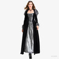 Halloween Day of the Dead Sexy European Medieval Retro Court Gothic Queen Evil Vampire Costume Carnival Party Devil Witch