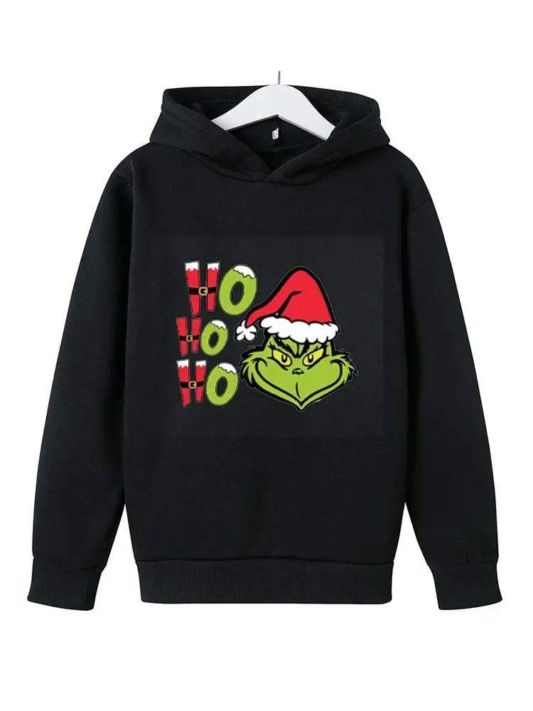 Sweat-shirt pour enfants avec éléments de Noël, vêtements de sport imprimés, adapté aux garçons et aux filles âgés de 3 à 13 ans