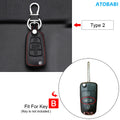 Custodia in pelle per chiavi auto per Great Wall Haval Hover H1 H3 H6 H2 H5 C50 C30 C20R M4 portachiavi pieghevole a 3 pulsanti con telecomando