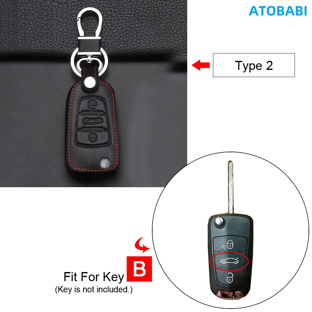 Custodia in pelle per chiavi auto per Great Wall Haval Hover H1 H3 H6 H2 H5 C50 C30 C20R M4 portachiavi pieghevole a 3 pulsanti con telecomando