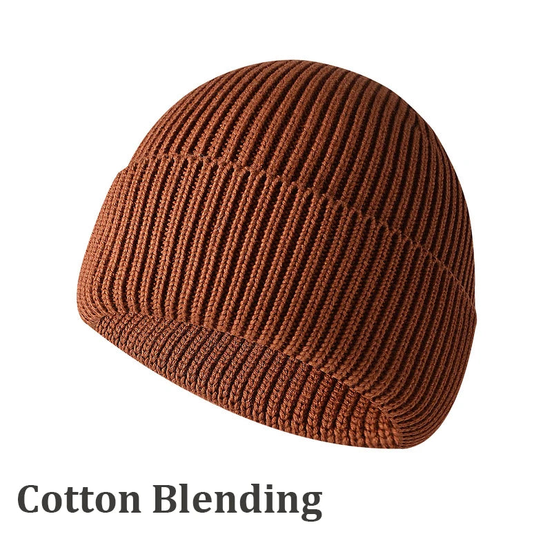 Winter Hats for Men Beanies Skullies Solid Color Short Men's Hat Skullcaps Women's Winter Hat Beanies Knitted Gorros