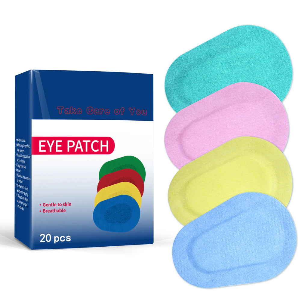 HOT 60PCs/3Boxes Colorful Breathable Eye Patch Band Aid Medical Sterile Eye Pad Adhesive Bandages First Aid Kit 4 COLOR Eye Patc