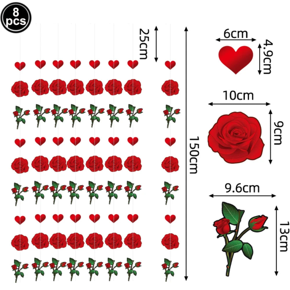 Valentine's Day Red Silver Love Sequin For Girls Couple Confession Gifts  Wedding Festival  Table Confetti Decoration Supplies