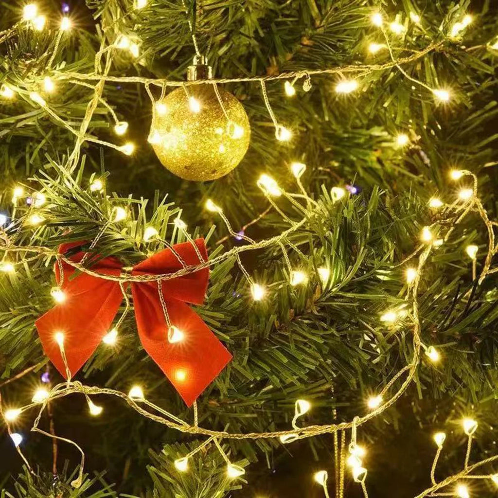 6M-50M Cluster Firecracker String Lights Fairy Christmas Light Garland LED For Wedding Party New Year Christmas Tree Decor Lamps