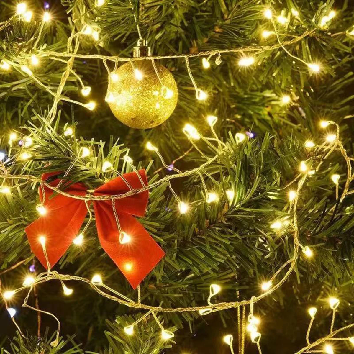 6M-50M Cluster Firecracker String Lights Fairy Christmas Light Garland LED For Wedding Party New Year Christmas Tree Decor Lamps