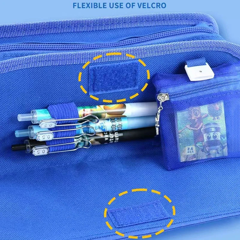 Italian Brainrot Large Capacity Pencil Case Tungtungtung Sahur Stationery Bag Back to School Pen Bag Zipper Boys Pencil Pouch