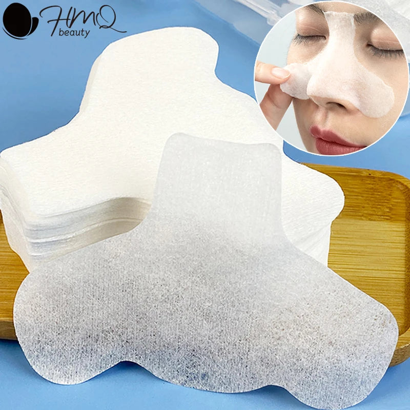 100pcs Disposable Nose Mask Paper Hydrating Nose Patches for Blackhead Removal Cosmetic Wet Compress Facial Mask Skin Care Tools