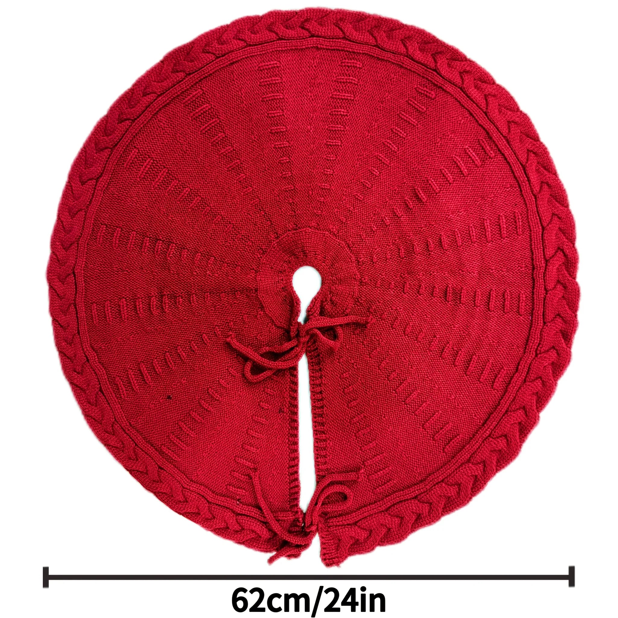 New Year decors tree skirt, knitted tree strap apron, New Year holiday decoration scene decoration props, home office decoration