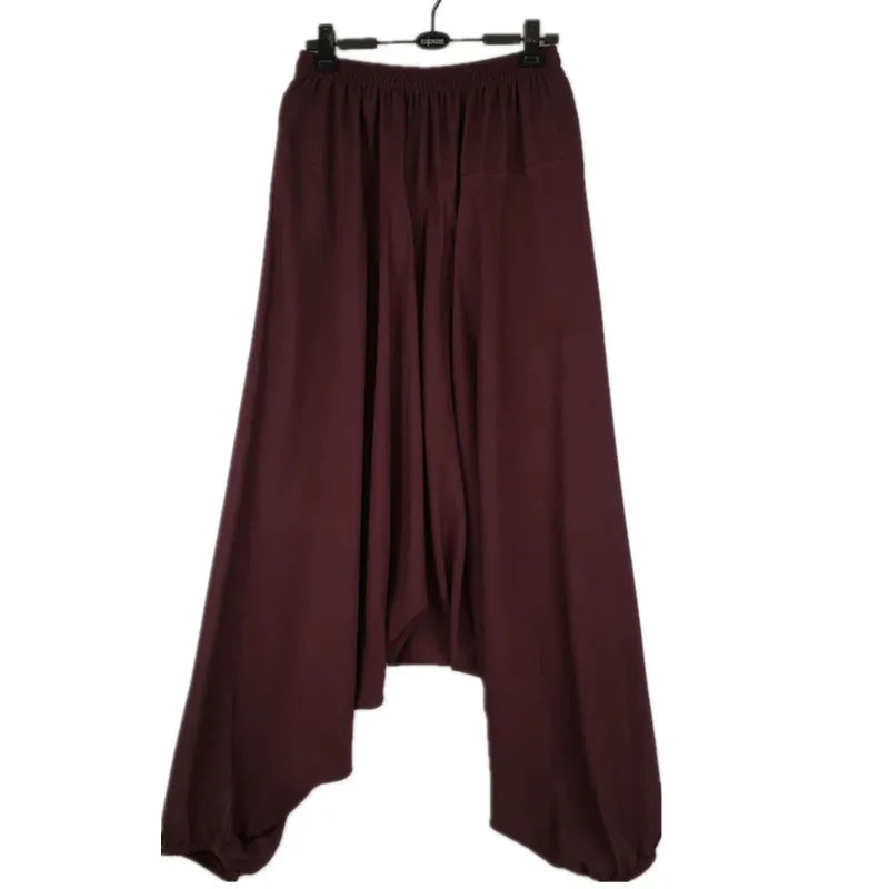 2025 Casual harem plants,loose women casual trousers,wide leg pants,pantskirt,  -  woman Big crotch pants,bloomers