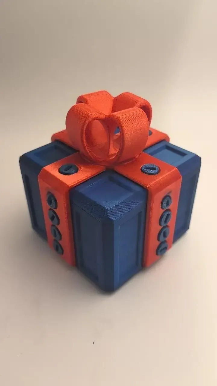 New Year 3D Printed Annoying Gift Box Christmas Unlocked Tease Gift Box Twist Storage and Assorted Colors Annoying Gift