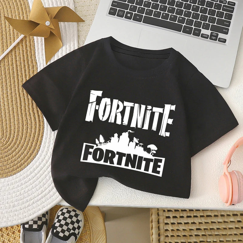 FORTNITED Boys T Shirt Girl Baby Summer Clothes Children Cotton Tee Shirts Print Short Sleeve Kid Tops Toddler Anime Tees Gifts