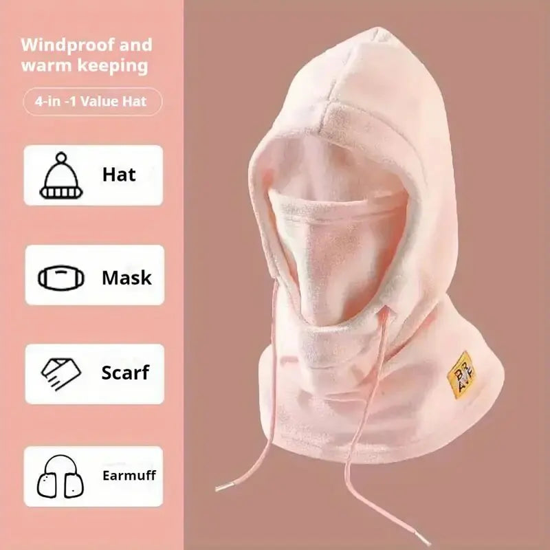 Winter Warm Hat with Mask and Neck Warmer 3-in-1 Windproof Balaclava forMen and Women Masked hat Cycling Cold Weather Protection
