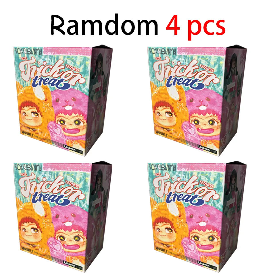 INew Genuine Wakuku Fox And Bunny Trick Treat Series Mystery Box Kawaii Vinyl Doll Plush Toy Kawaii Pendant Collection Toy Gifts