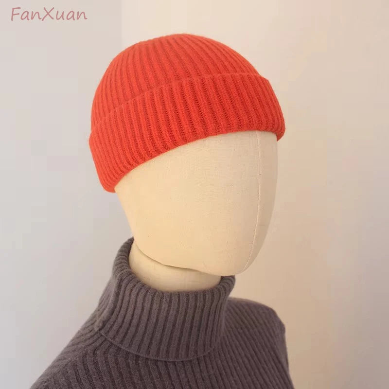 Winter Hats for Men Beanies Skullies Solid Color Short Men's Hat Skullcaps Women's Winter Hat Beanies Knitted Gorros